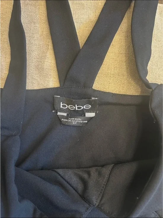 bebe Black Mesh-Trim Tank Top - Picture 6 of 7